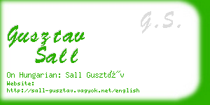 gusztav sall business card